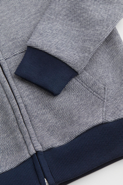 Толстовка синяя в полоску H&M 122-128см (400095823) - изображение 2