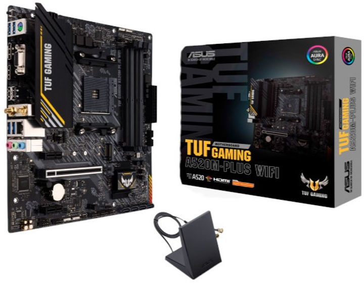 Материнська плата Asus TUF GAMING A520M-PLUS WIFI (sAM4, AMD A520, PCI-Ex16) - зображення 5