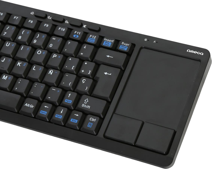 Клавіатура бездротова Omega OKB004B for Smart TV + Touchpad US Black (OKB004BIT) - зображення 3