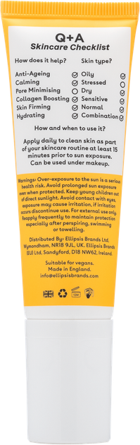 Антивозрастной солнцезащитный крем для лица Q+A Peptide Anti-Ageing Daily Sunscreen 50 мл (5060486267842) - изображение 2
