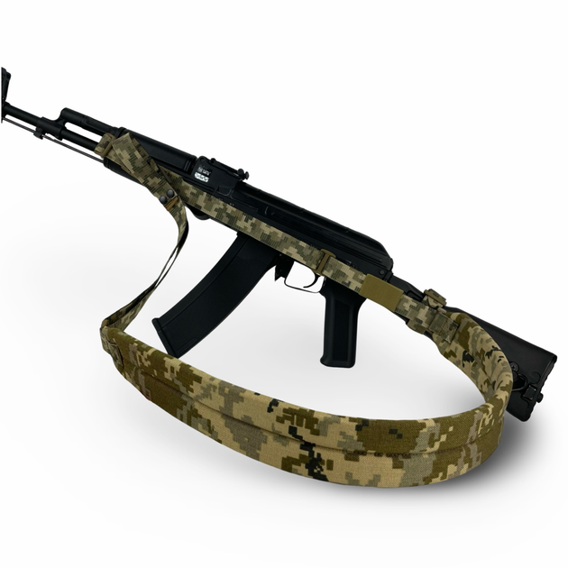Ремень оружейный RAGNAROK трехточечный с широким наплечником "KRAKEN" sling Пиксель - изображение 1
