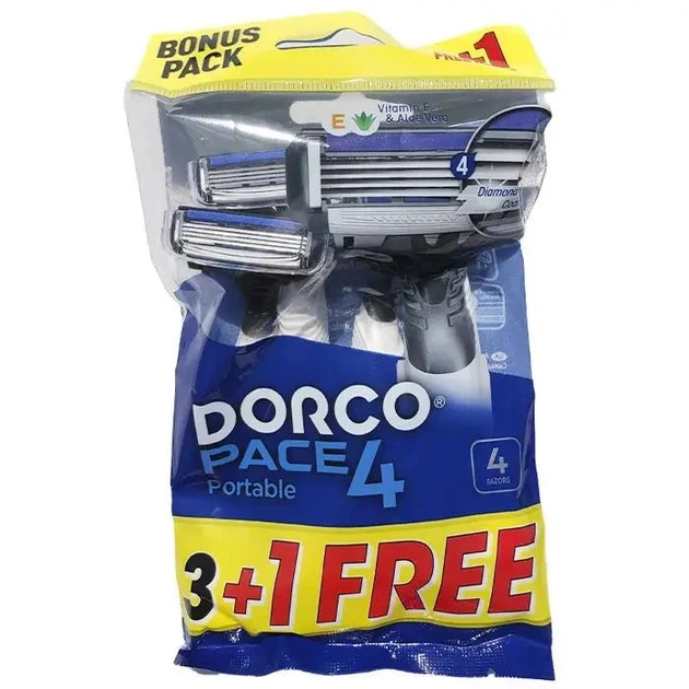 Бритва одноразовая для мужчин Dorco PACE с 4 лезвиями 4 шт - Фото 1 Бритва одноразовая для мужчин Dorco PACE с 4 лезвиями 4 шт - изображение 1
