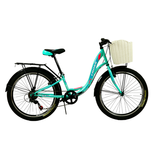 Велосипед Cross 24" Betty-Рама-11" lightgreen-blue - Фото 1 Велосипед Cross 24" Betty-Рама-11" lightgreen-blue - изображение 1
