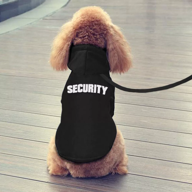 Худи для котов и кошек Pet Style "Security" Черный XL - Фото 5 Худи для котов и кошек Pet Style "Security" Черный XL - изображение 5