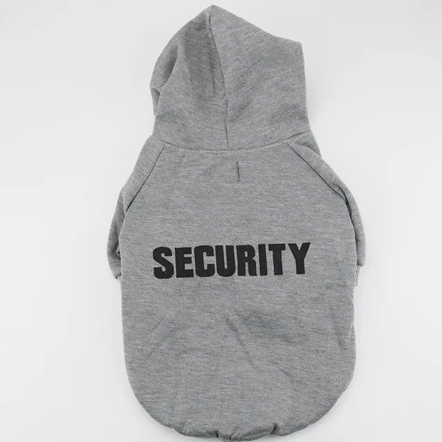 Худи для котов и кошек Pet Style "Security" Серый M - Фото 6 Худи для котов и кошек Pet Style "Security" Серый M - изображение 6