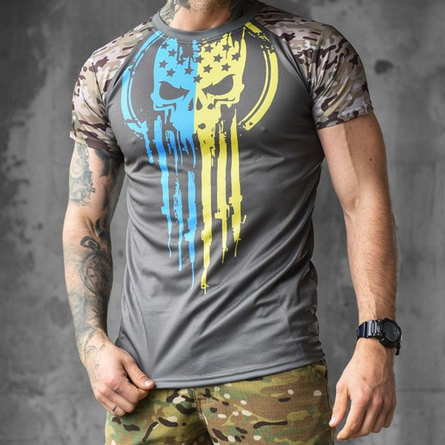 Чоловіча футболка Coolmax з принтом "Необмежено придатний" сіра розмір 3XL - зображення 1