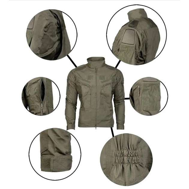 Мужская куртка-китель Sturm Mil-Tec Chimera Combat Jacket олива размер S - изображение 2