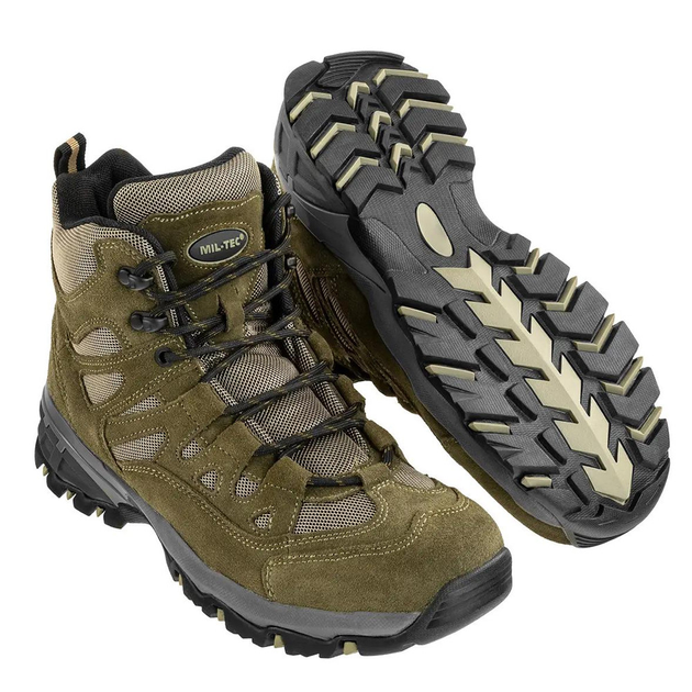 Замшевые ботинки Mil-Tec Teesar Squad 5 со вставками из сетки олива размер 43 - изображение 1