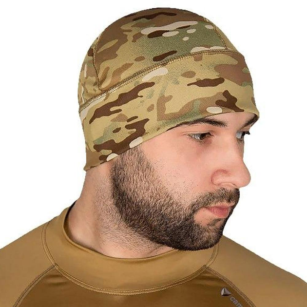 Износостойкая Шапка CoolPass Camotec Beanie с плоскими швами мультикам размер M - изображение 1