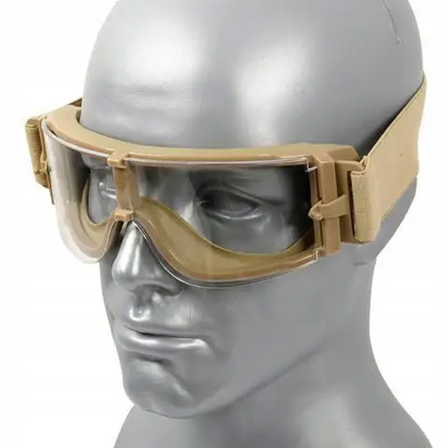 Защитные очки ACM Tactical с вентиляцией линз койот - изображение 2