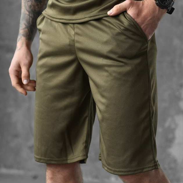 Мужские шорты Coolmax олива размер L - изображение 1