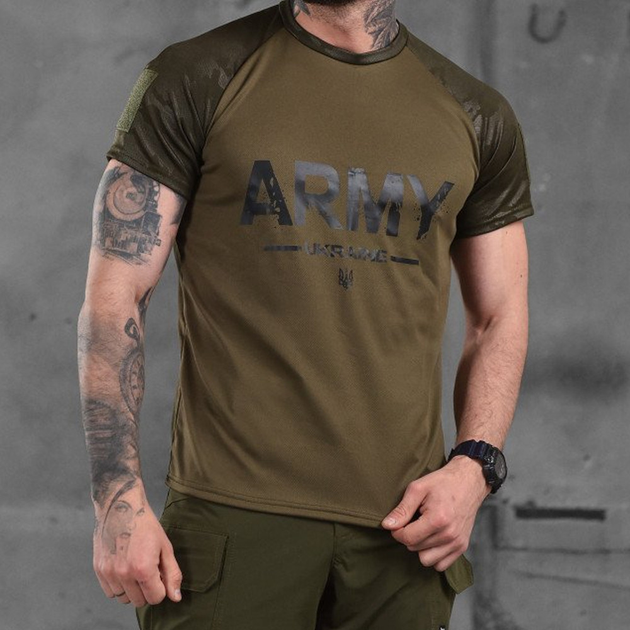 Потоотводящая мужская футболка Army Coolmax темный мультикам размер 3XL - изображение 1