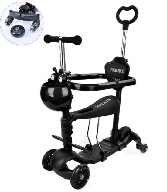 Самокат 5 в 1 iTrike Maxi (JR 3-101-B black) – фото, отзывы ...