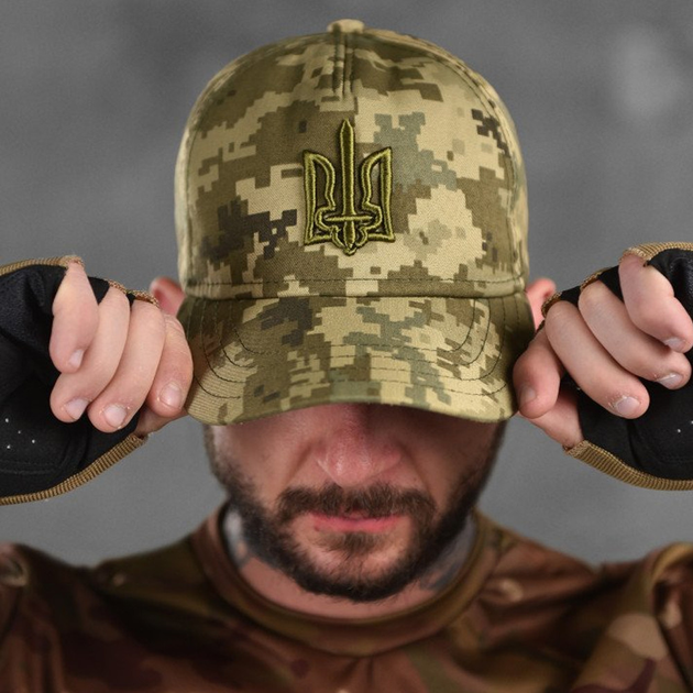Бавовняна кепка Patriot з золотим гербом піксель розмір універсальний - зображення 2