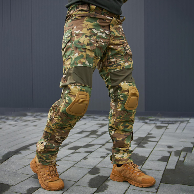 Чоловічі штани ріп-стоп з наколінниками та вставками FLEX мультикам розмір S - зображення 2