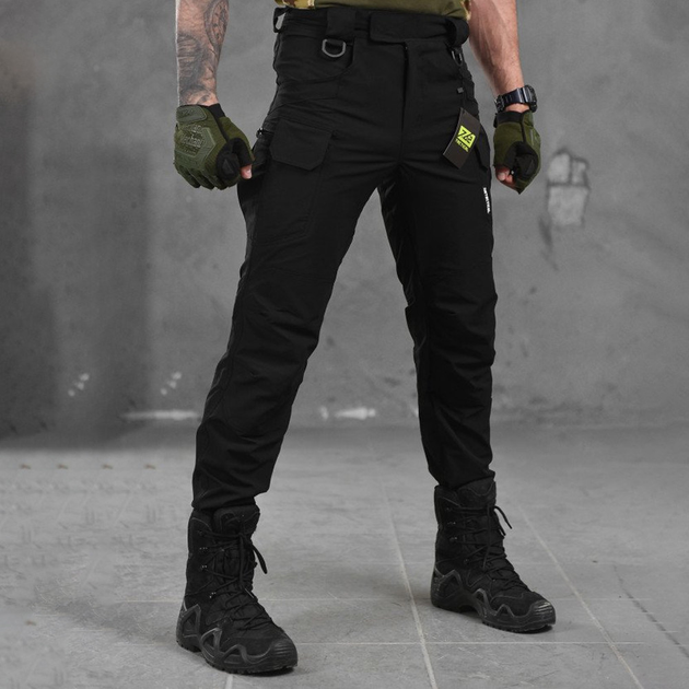 Мужские стрейчевые штаны 7.62 tactical рип-стоп черные размер XL - изображение 1
