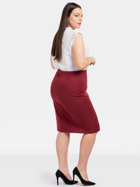 Spódnica ołówkowa damska Karko P465 48 Bordowa (5903676219767) - obraz 3