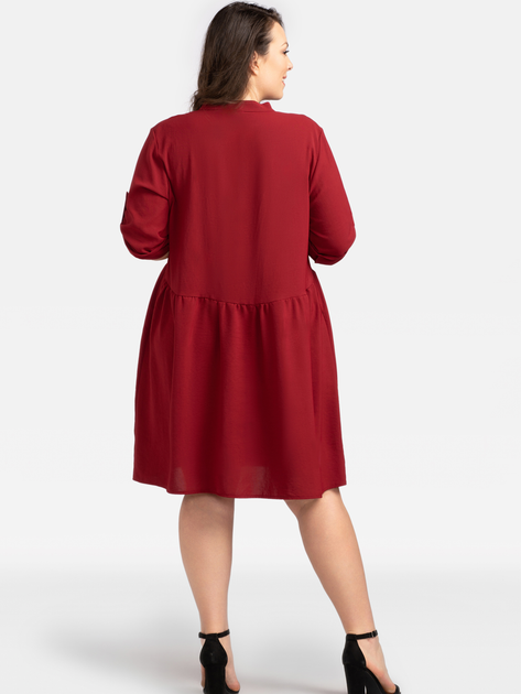Sukienka koszulowa damska Karko SA930 42-44 Czerwona (5903676030911) - obraz 2