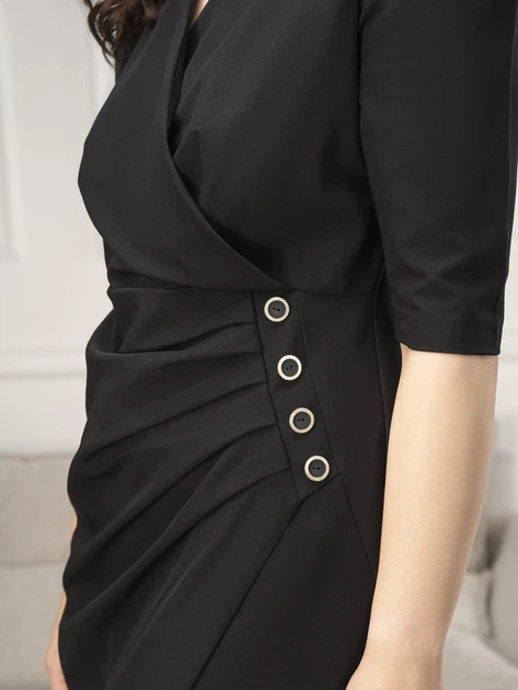 Sukienka kopertowa damska Karko SC250 52 Czarna (5903676221807) - obraz 5