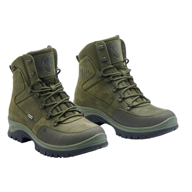 Берцы демисезонные тактические ботинки PAV 505 Harlan хаки олива кожаные с мембраной Winterfrost 42 - изображение 2