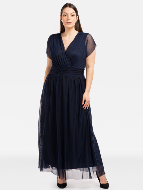Плаття вечірнє довге жіноче Karko SA701 52 Темно-синє (5903676040828) - зображення 1