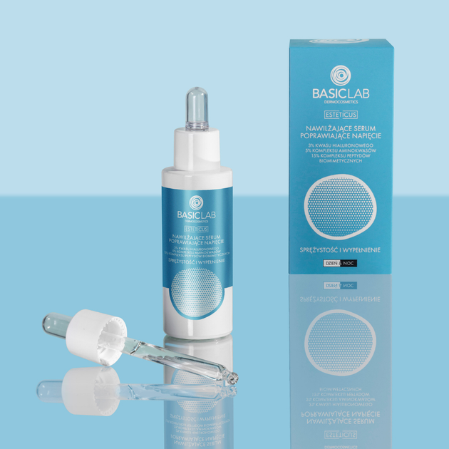 Сироватка для обличчя BasicLab Hydrating Serum Improving Skin Suppleness 3% гіалуронової кислоти 30 мл (5904639174062) - зображення 2