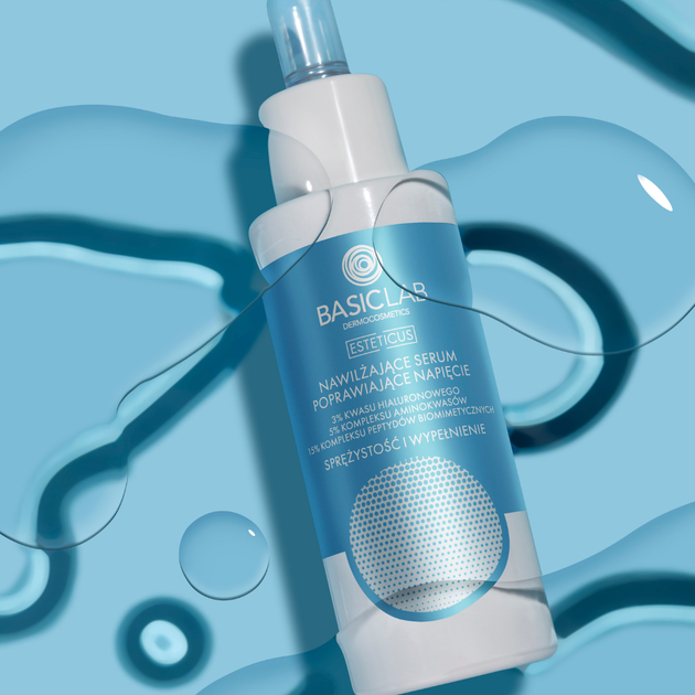Сыворотка для лица&nbsp;BasicLab Hydrating Serum Improving Skin Suppleness 3% гиалуроновой кислоты 30 мл (5904639174062) - изображение 3