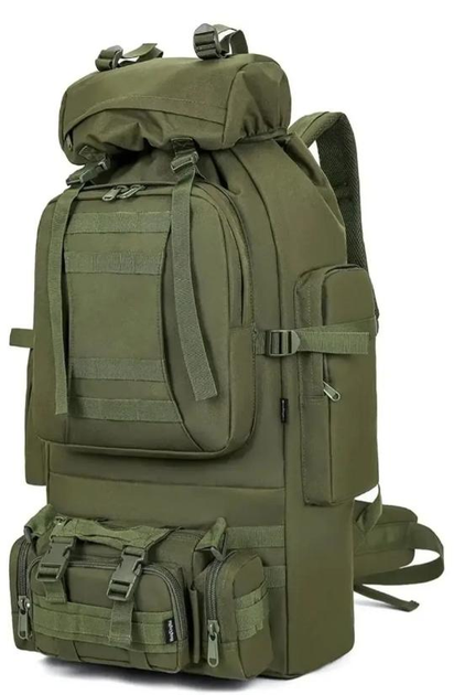 Большой тактический рюкзак с подсумком 80л 4 в 1 Цвет Хаки - изображение 1