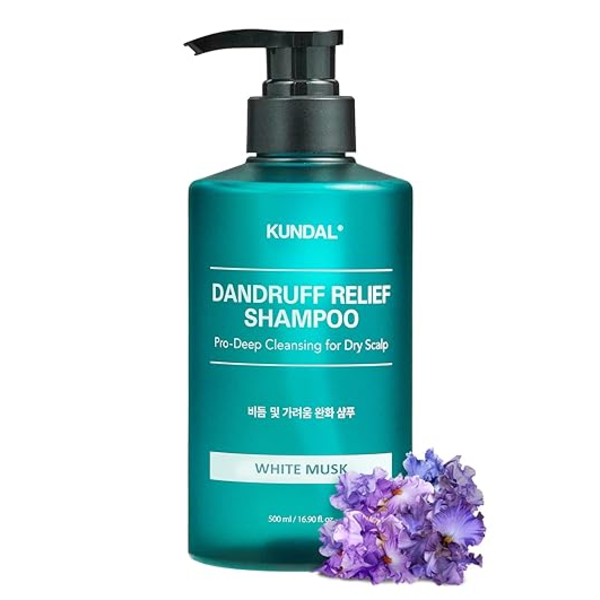 Шампунь KUNDAL Dandruff Relief Shampoo White Musk с ароматом белого мускуса 500 мл - Фото 1 Шампунь KUNDAL Dandruff Relief Shampoo White Musk с ароматом белого мускуса 500 мл - изображение 1
