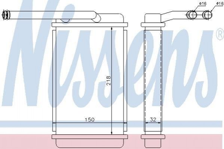 Радіатор пічки NISSENS 71757 Ford Transit 1628214, 1628392, 1655910 - зображення 1