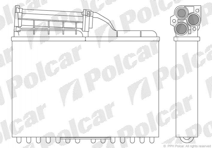 Радиатор печки Polcar 2015N83 BMW 5 Series 1348725 - изображение 1