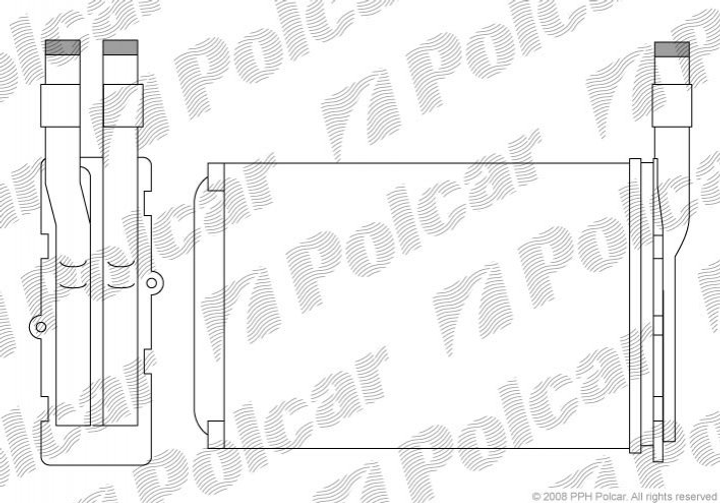 Радіатор грубки Polcar 6005N81 Renault Espace 7701027040, 7701027078 - зображення 1