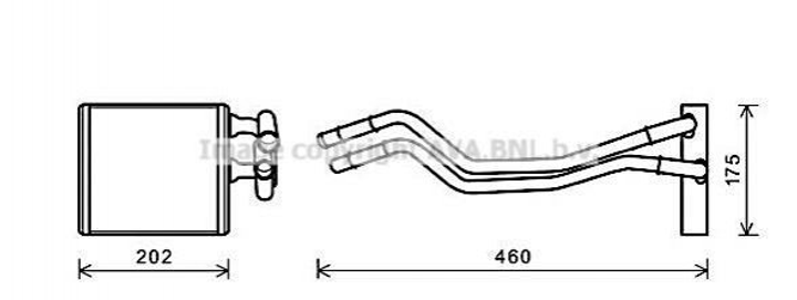 Радіатор пічки AVA COOLING FDA6455 Ford Fiesta 1573046, 8V5118B539AC, 8V5118B539AB - зображення 1