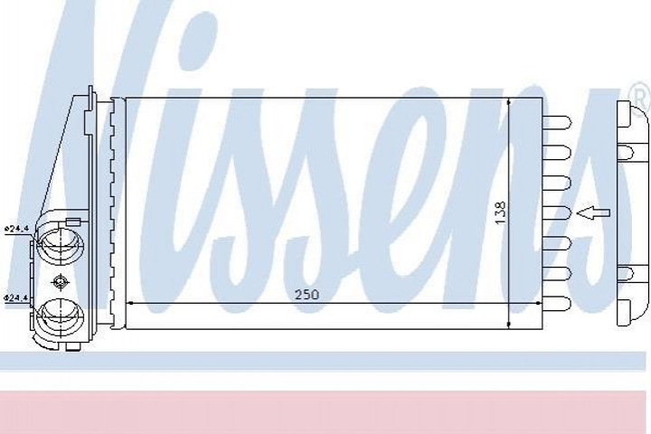 Радіатор пічки NISSENS 72945 Peugeot 307 6448K3 - зображення 1