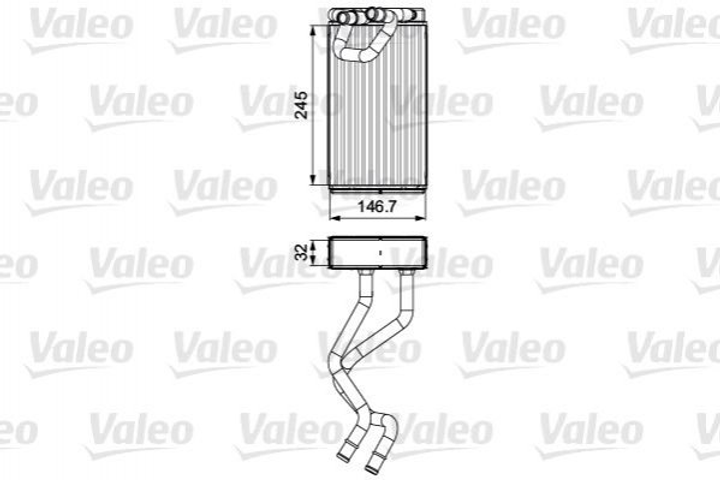 Радиатор печки Valeo 811547 Nissan Pathfinder, Navara, Murano 27140CA000, 27140EB01A - изображение 1