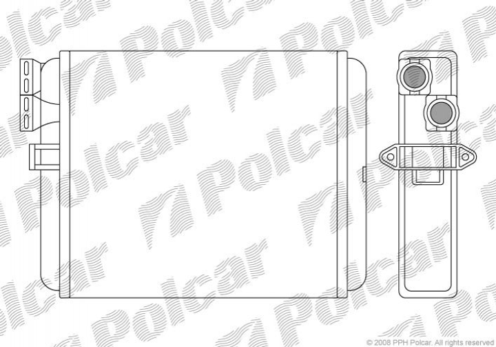 Радиатор печки Polcar 9080N81 Volvo S80, S60, XC70, XC90, V70 9171503 - изображение 1