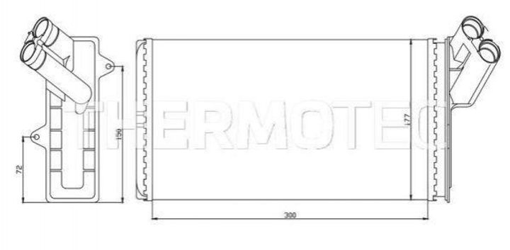 Радіатор грубки THERMOTEC D6P004TT Peugeot 806, Expert; Citroen Jumpy; Fiat Scudo 6448A7, 9566944680 - зображення 1