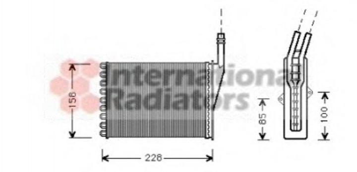 Радіатор печі Van Wezel 43006249 Renault Espace 6025370414, 6025371298, 6025370415 - зображення 1