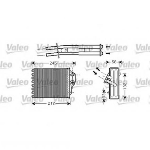 Радиатор печки Valeo 812336 Fiat 500, Panda 77362540 - изображение 1