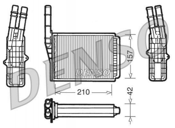 Радіатор грубки DENSO DRR23013 Renault Espace 113312000, 113310000, 6025370900 - зображення 1