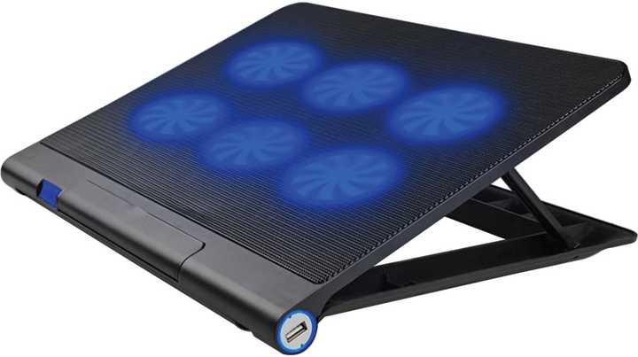 Podstawka pod laptopa Platinet Laptop Cooler Pad 6 Fans Black (PLCP6FB) - obraz 1