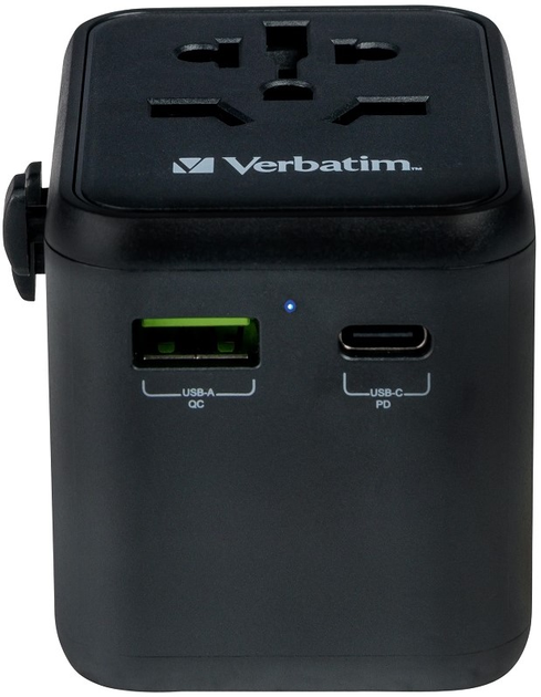 Adapter Verbatim Power Travel Adapter UTA-02 Black (VTRA1) - obraz 2