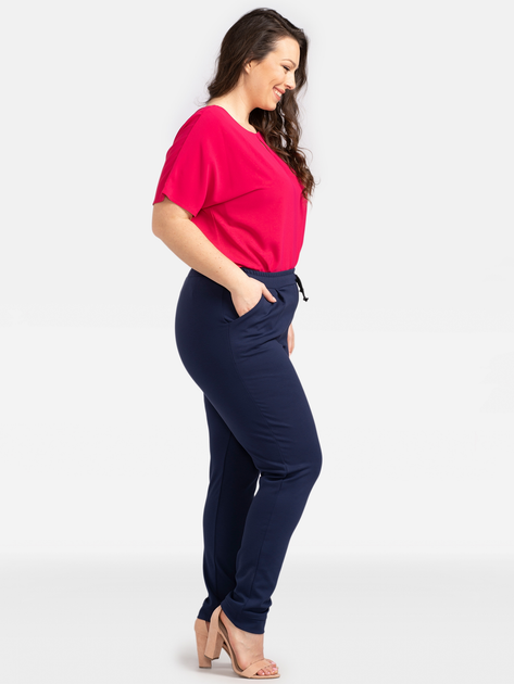 Spodnie slim fit damskie Karko Z786 50/52 Ciemnoniebieskie (5903676122876) - obraz 3