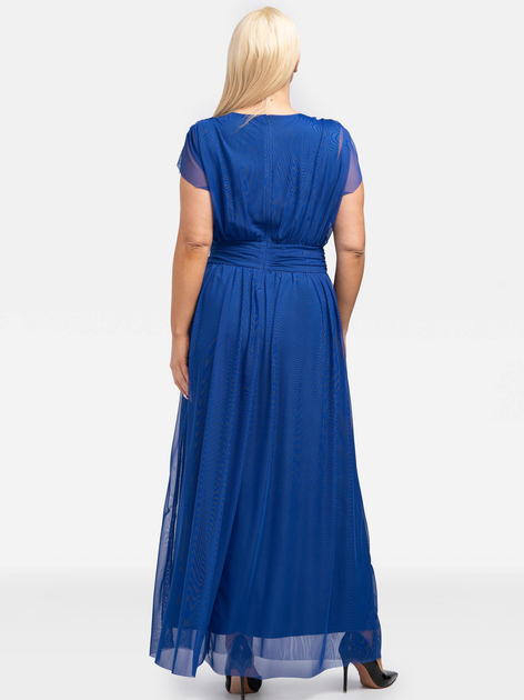 Sukienka trapezowa damska wieczorowa Karko SB122 50 Niebieska (5903676061427) - obraz 2