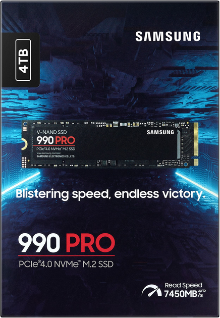 SSD диск Samsung 990 PRO 4TB M.2 2280 NVMe 2.0 PCIe 4.0 x4 V-NAND TLC (MZ-V9P4T0BW) - зображення 5