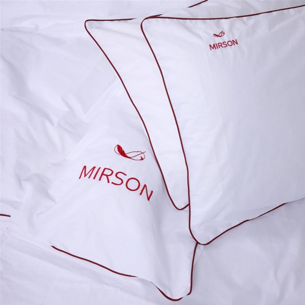 Акція на Комплект постільної білизни MirSon Ranforce Elite Corner 11-2107 "White" 143х210 см від Rozetka