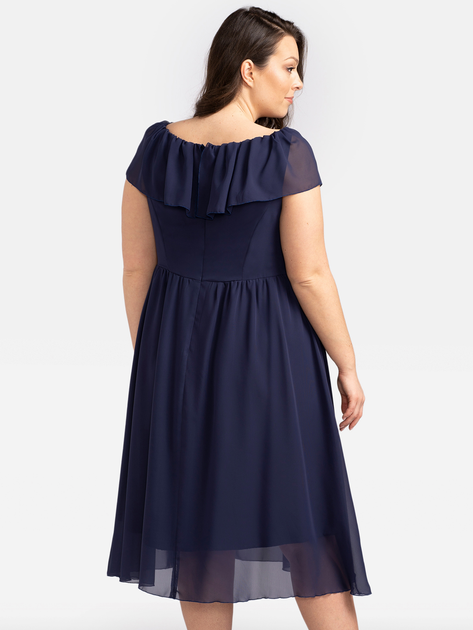 Сукня вечірня міді літня жіноча Karko SB246 52 Темно-синя (5903676082798) - зображення 2