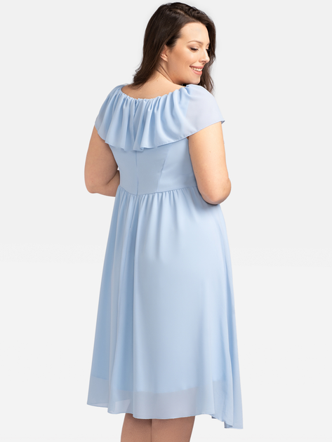 Сукня вечірня міді літня жіноча Karko SB247 46 Синя (5903676082668) - зображення 2