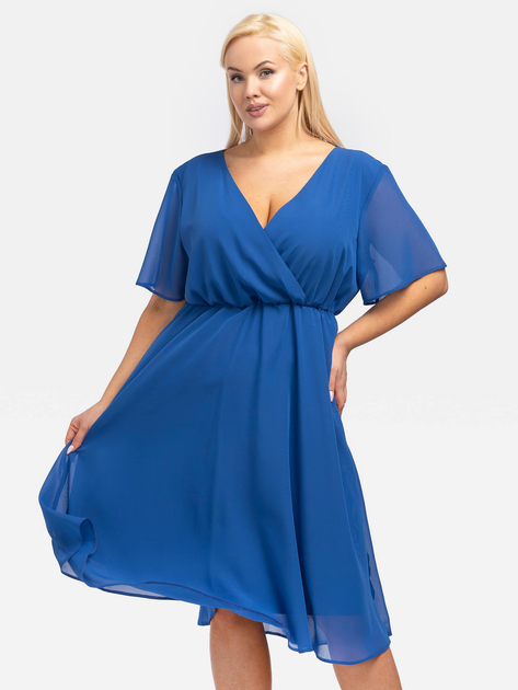 Сукня міді літня жіноча Karko SB272 38 Синя (5903676095736) - зображення 1