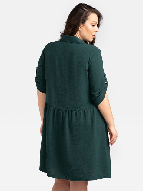Сукня-сорочка міді літня жіноча Karko SB527 46/48 Зелена (5903676113997) - зображення 2